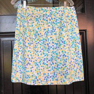 Requirements cotton polka dotted skirt, size 10, Made of 97% cotton, 3% spandex